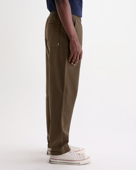 Kurt Trouser Organic Cotton Twill - Dark Khaki