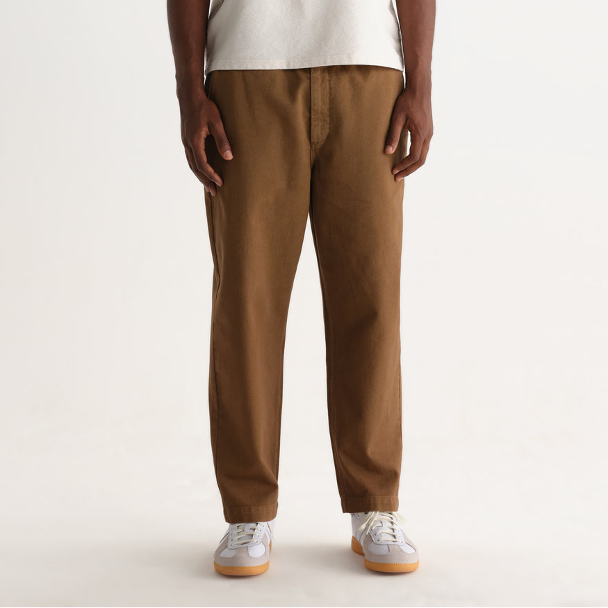 Wax Kurt Trouser Organic Cotton Twill - Dark Tan