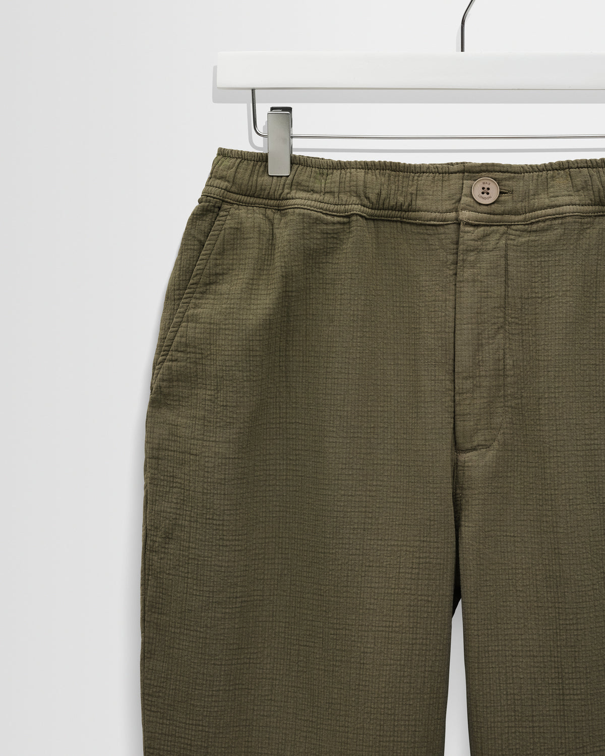 Wax Kurt Trouser Cotton Linen Crinkle - Khaki