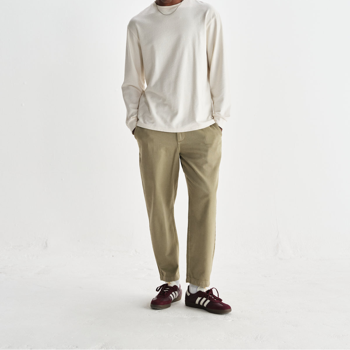 - Kurt Organic Cotton Trousers - Light Khaki