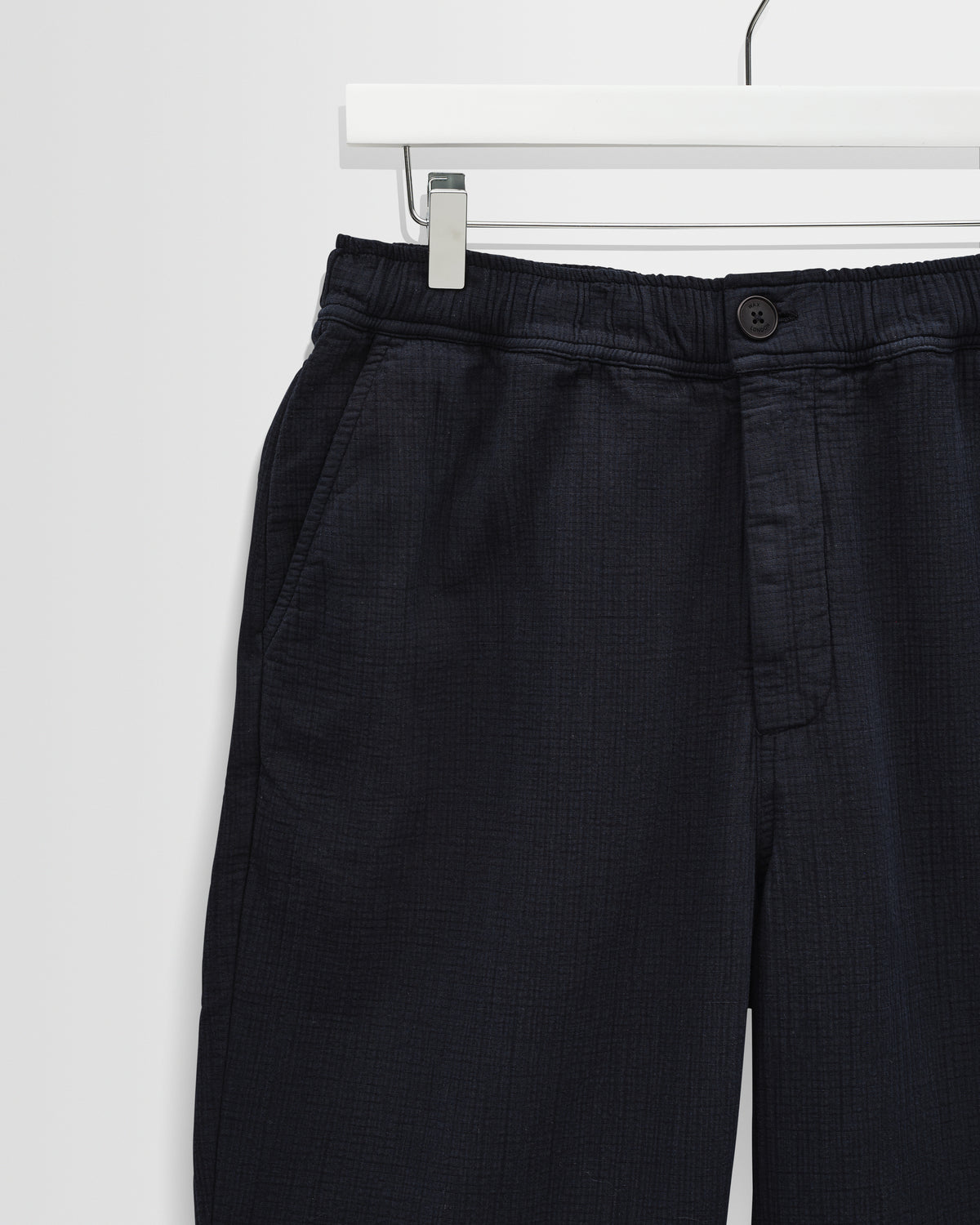 Kurt Trouser Cotton Linen Crinkle - Navy