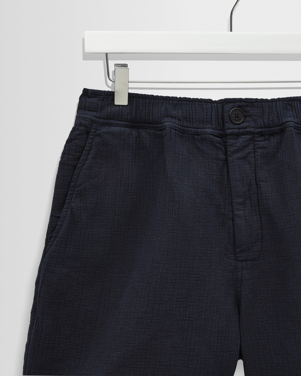 Kurt Cotton Linen Crinkle Shorts - Navy