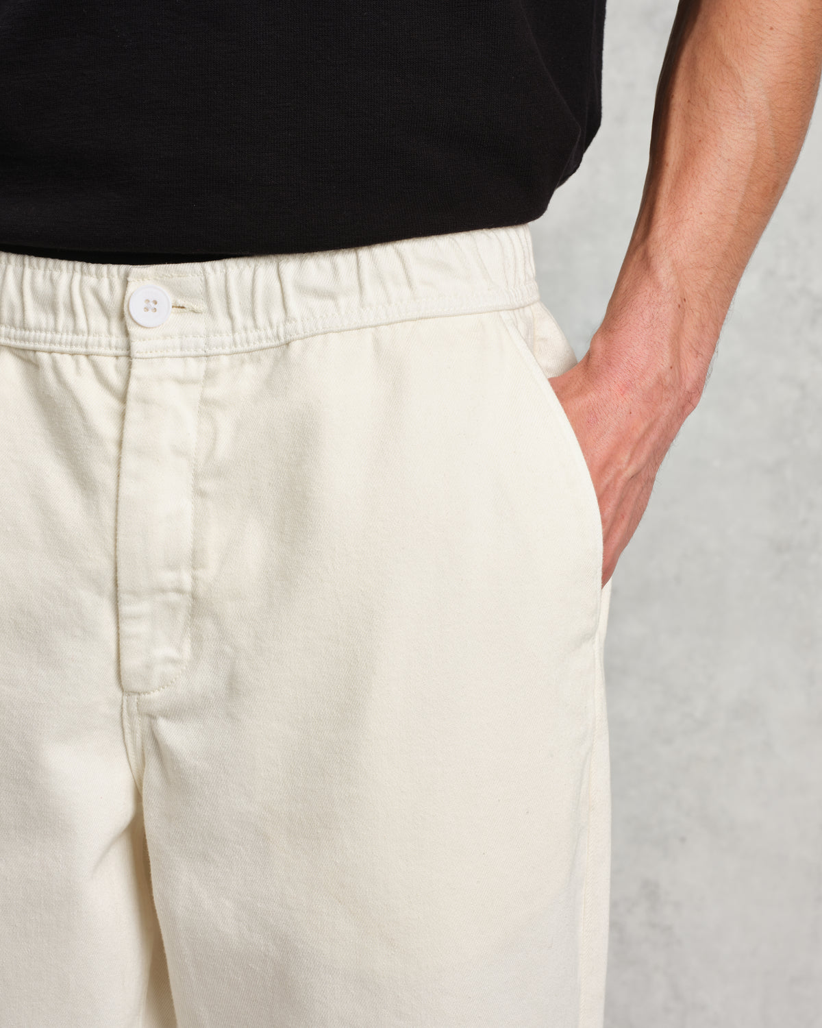 Wax Kurt Trouser Organic Cotton Twill - Off White