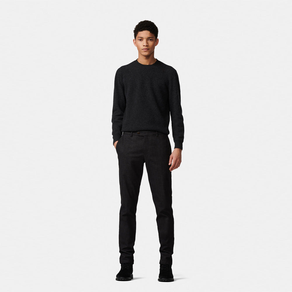 MMX Lupus Slim Fit Woolen Look Chino - Charcoal