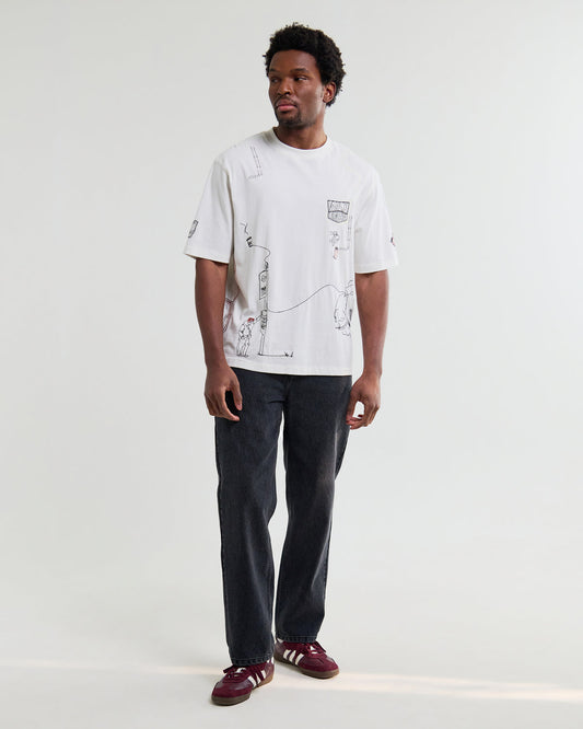 Milton  Organic Cotton London Graphic T-Shirt - Off White