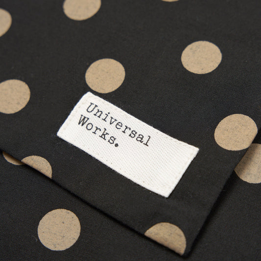 Evening Scarf Bold Dot Print Rayon - Black