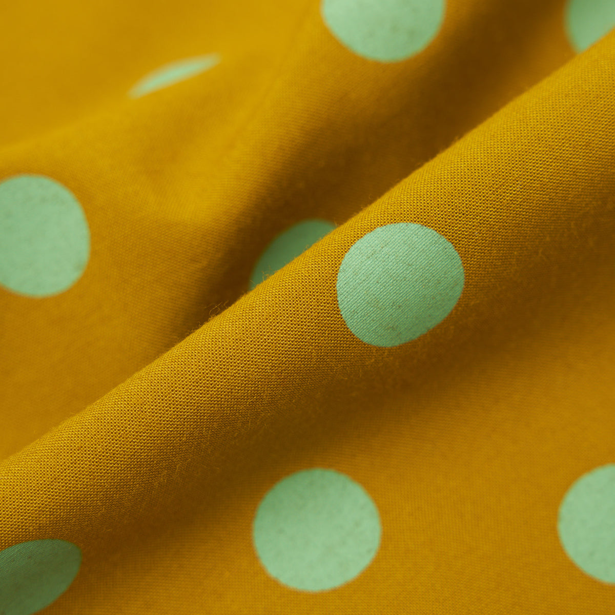 Evening Scarf Bold Dot Print - Mustard