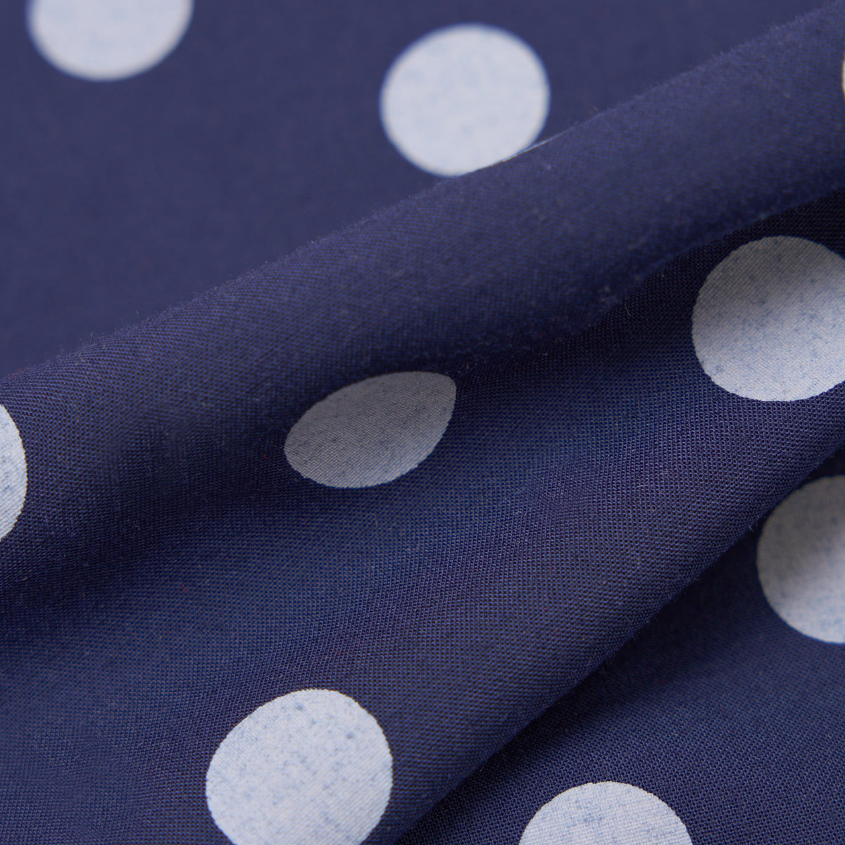 Evening Scarf Bold Dot Print Rayon - Navy