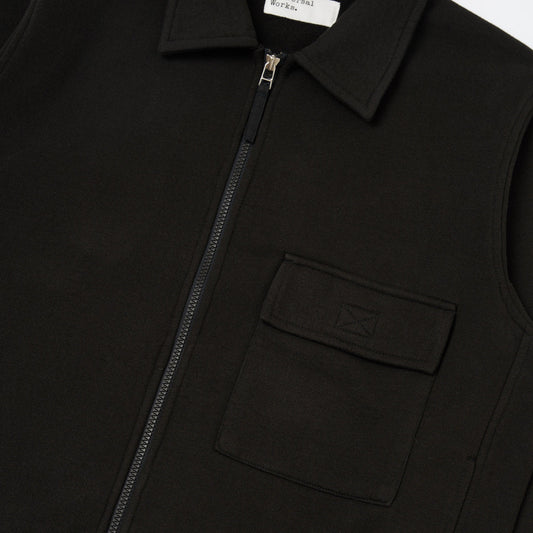 Tyler Sweat Jacket Brush Back Sweat - Black