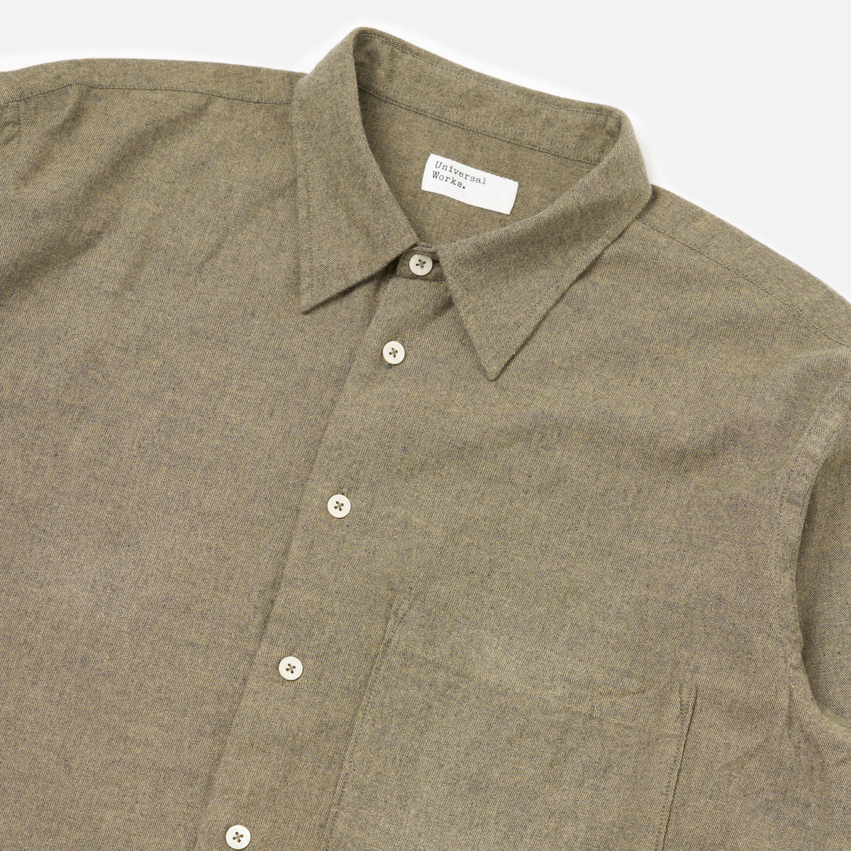 Square Pocket Shirt Brushed Twill Marl - Mustard