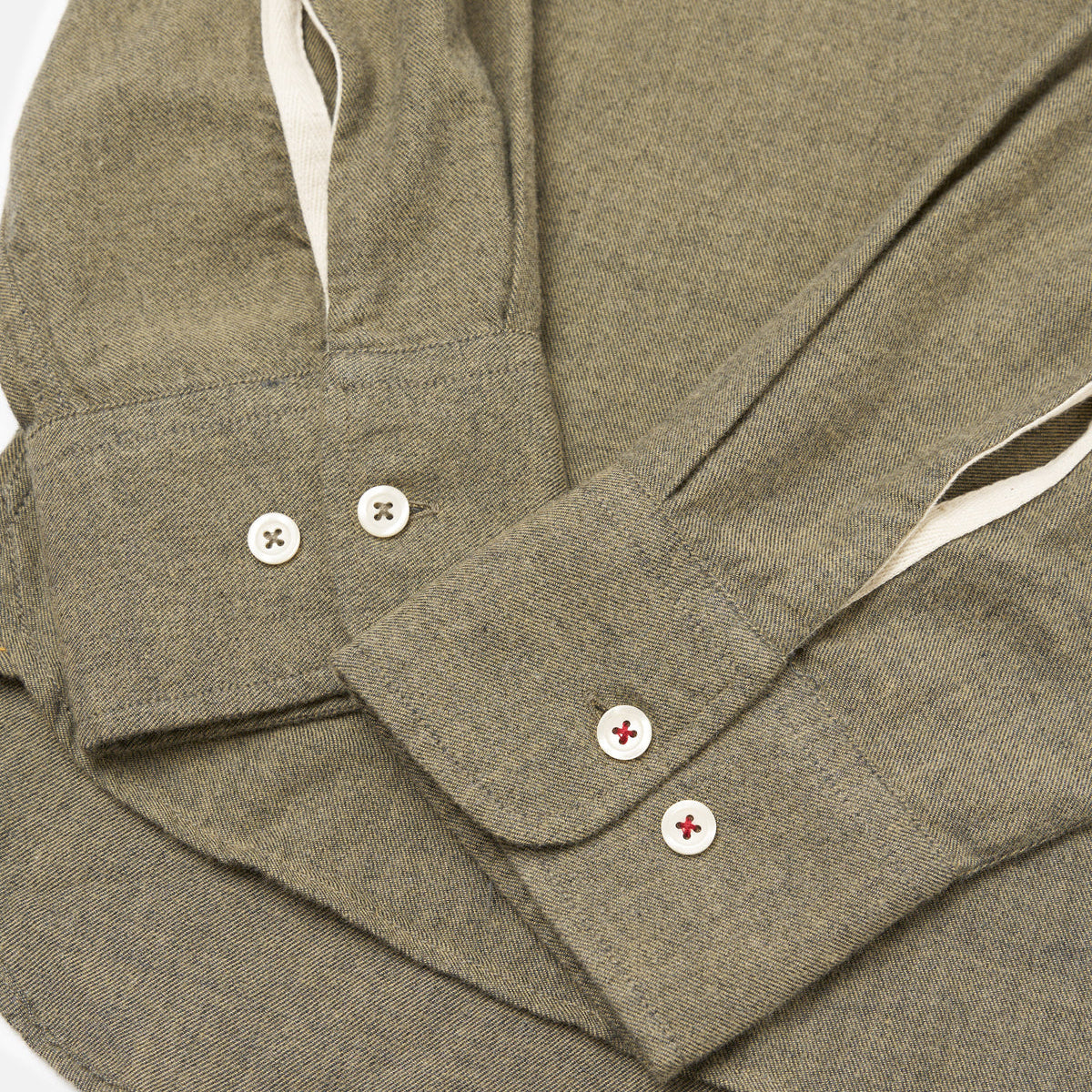 Square Pocket Shirt Brushed Twill Marl - Mustard