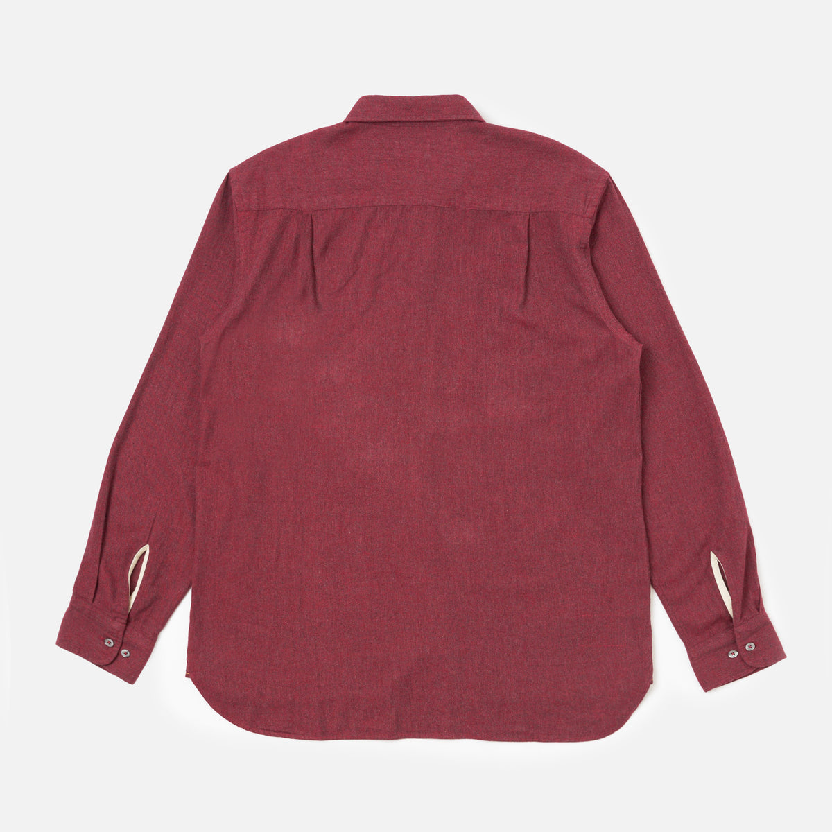 Square Pocket Shirt Brushed Marl Twill - Red