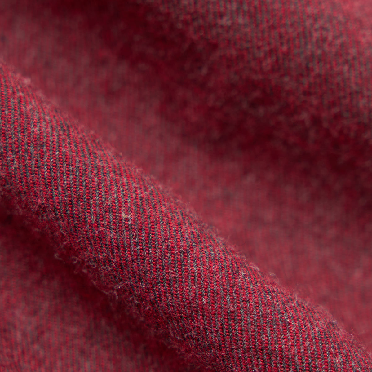 Square Pocket Shirt Brushed Marl Twill - Red