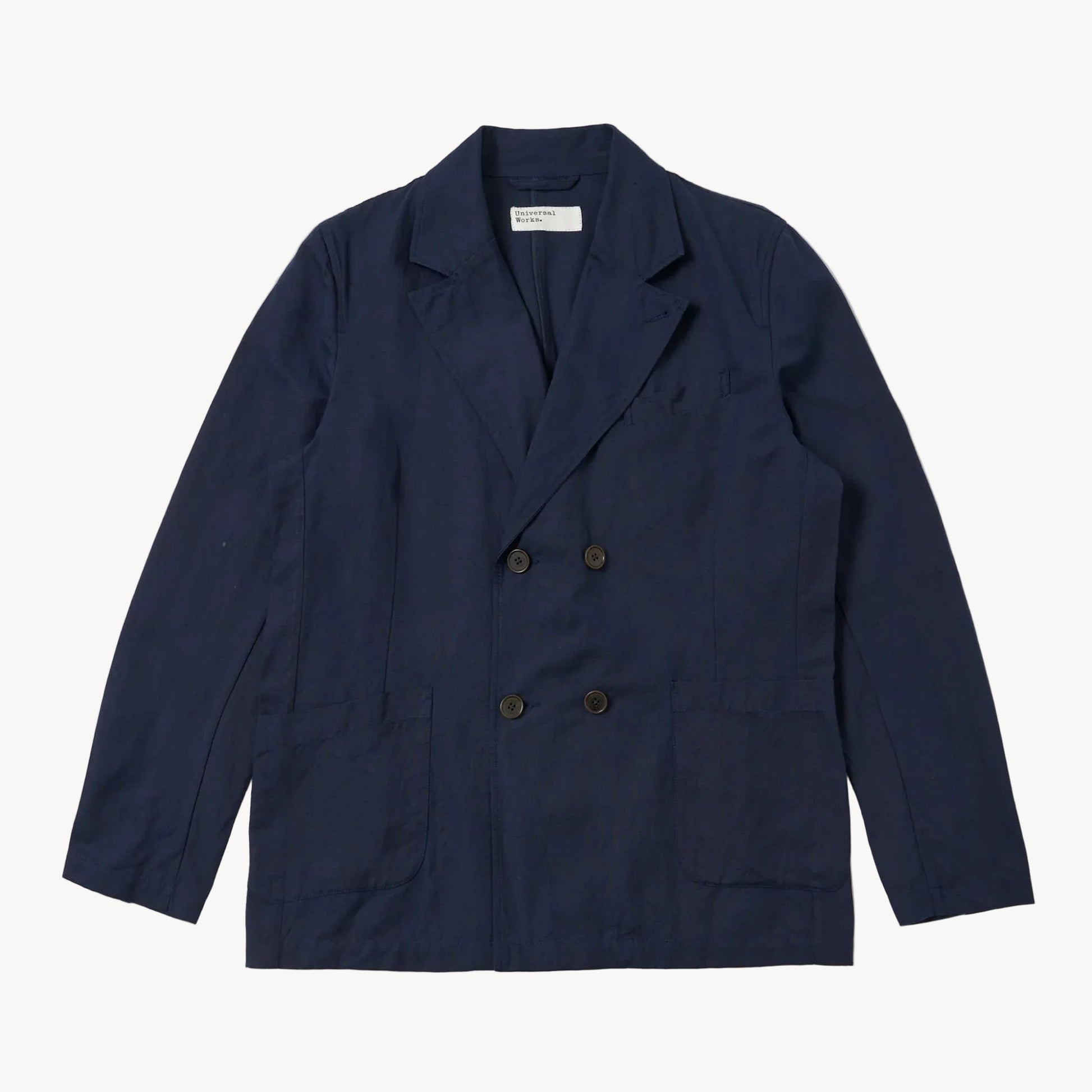Universal Manor Jacket Linen Weave Slub - Navy