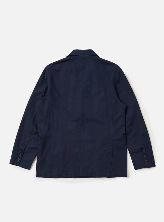 Manor Jacket Linen Weave Slub - Navy