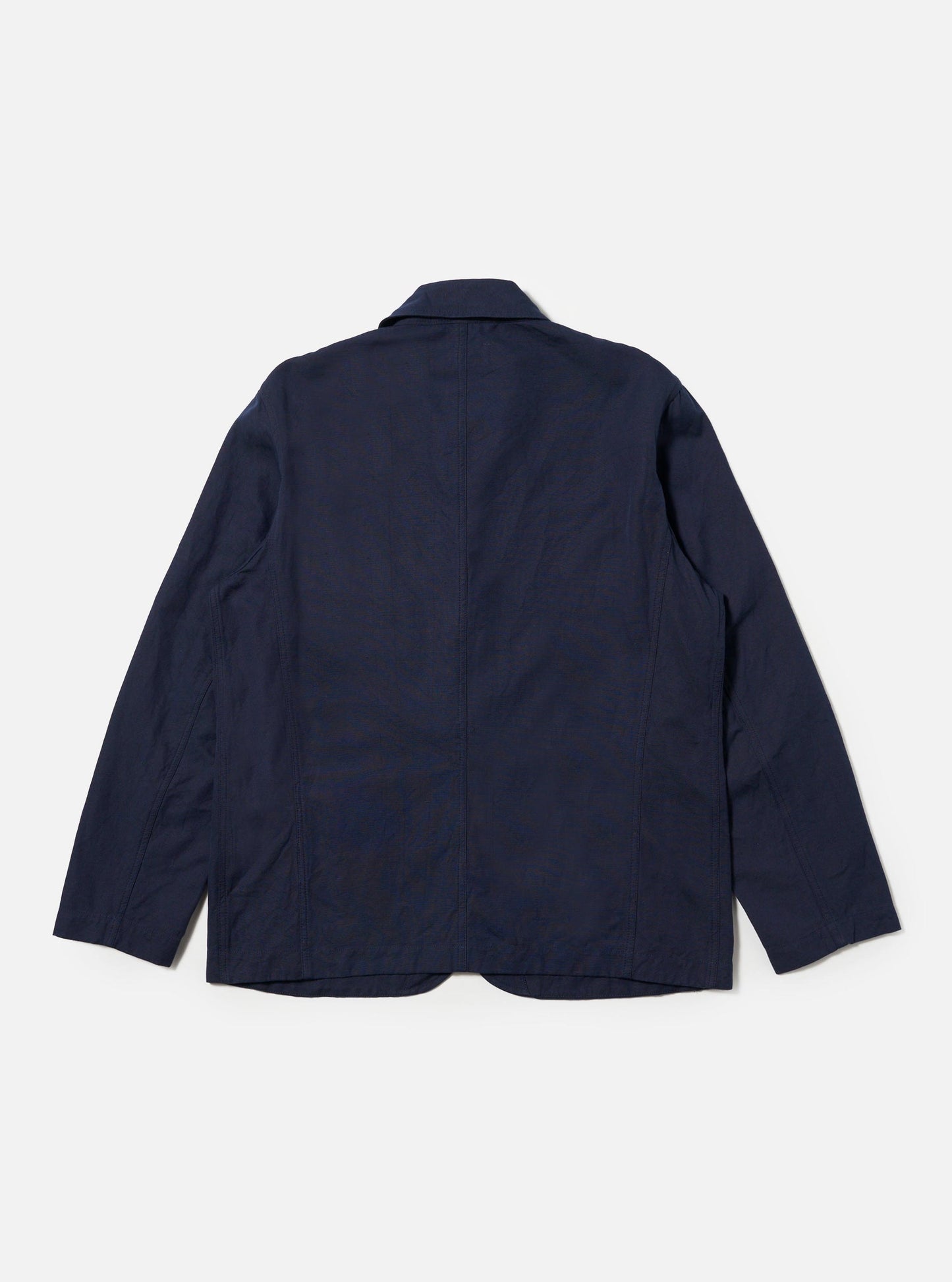 Linen Slub Weave Bakers Jacket - Navy