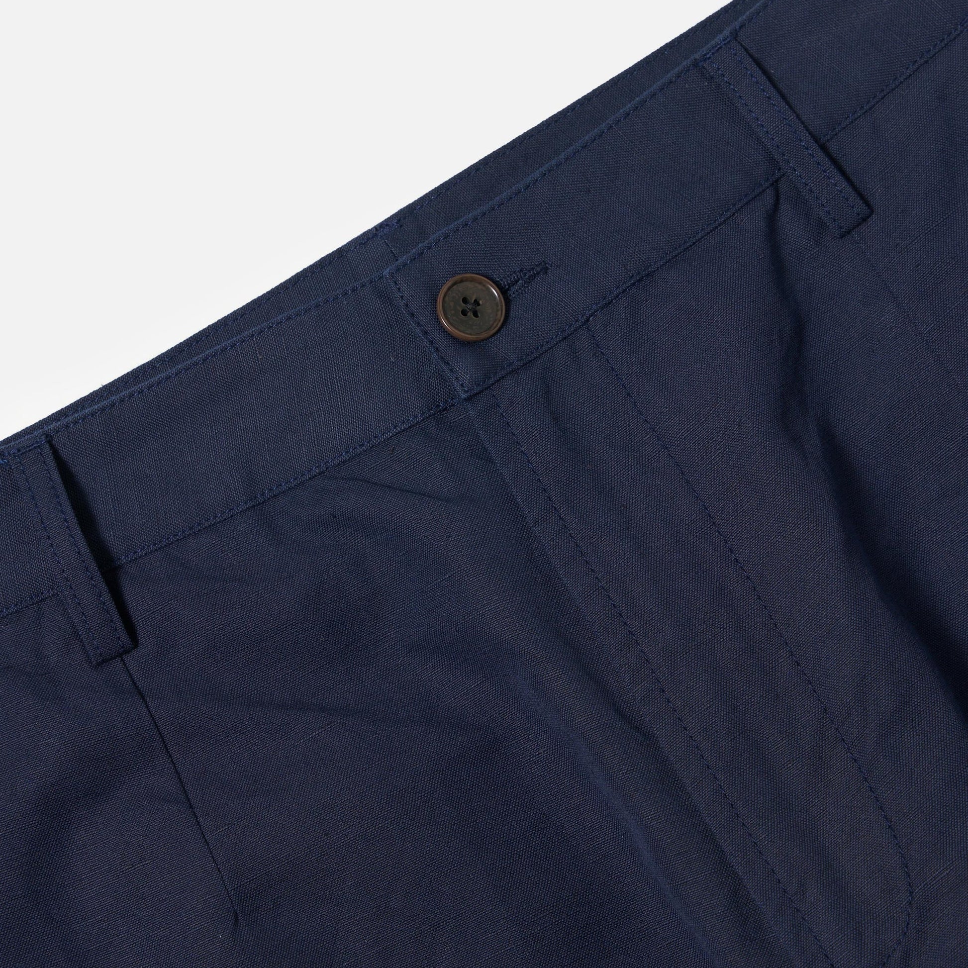 Universal Linen Slub Weave Dizzy Trouser - Navy