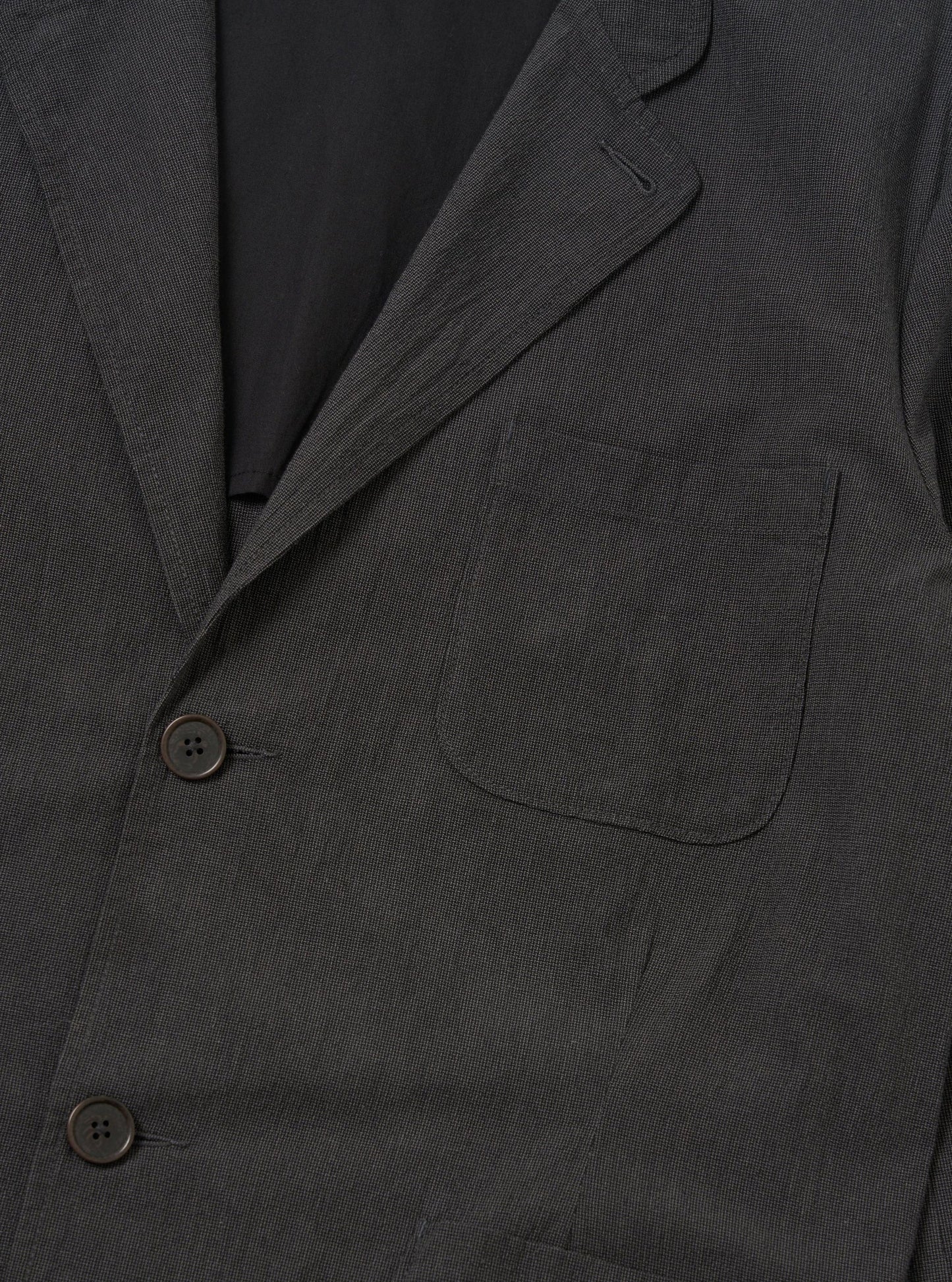 Seattle Cotton Two Button Jacket - Charcoal