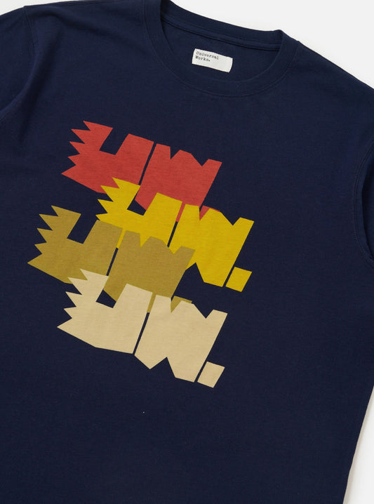 SJ Multi UW Print Tee - Navy