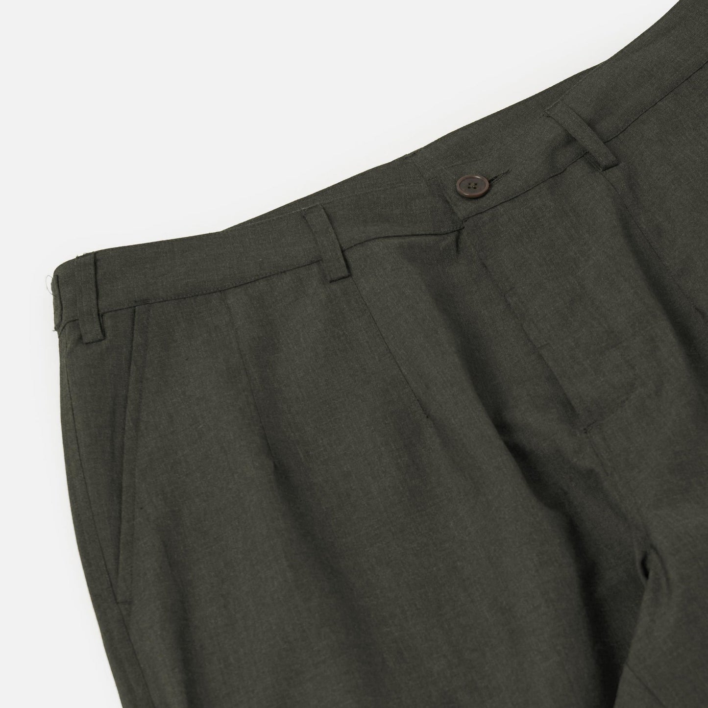 Tropical Suiting Dutch Pant - Olive Marl