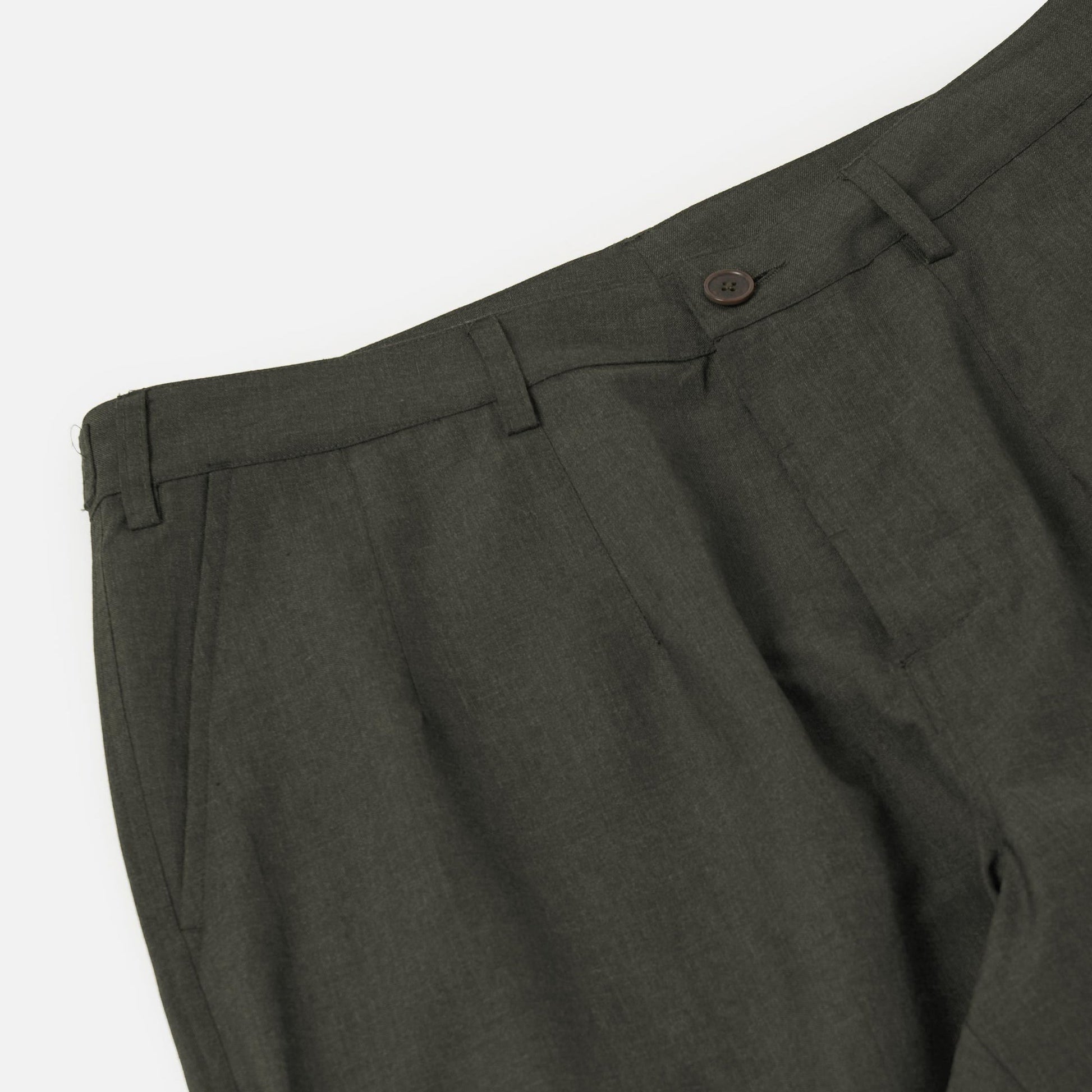 Universal Tropical Suiting Dutch Pant - Olive Marl