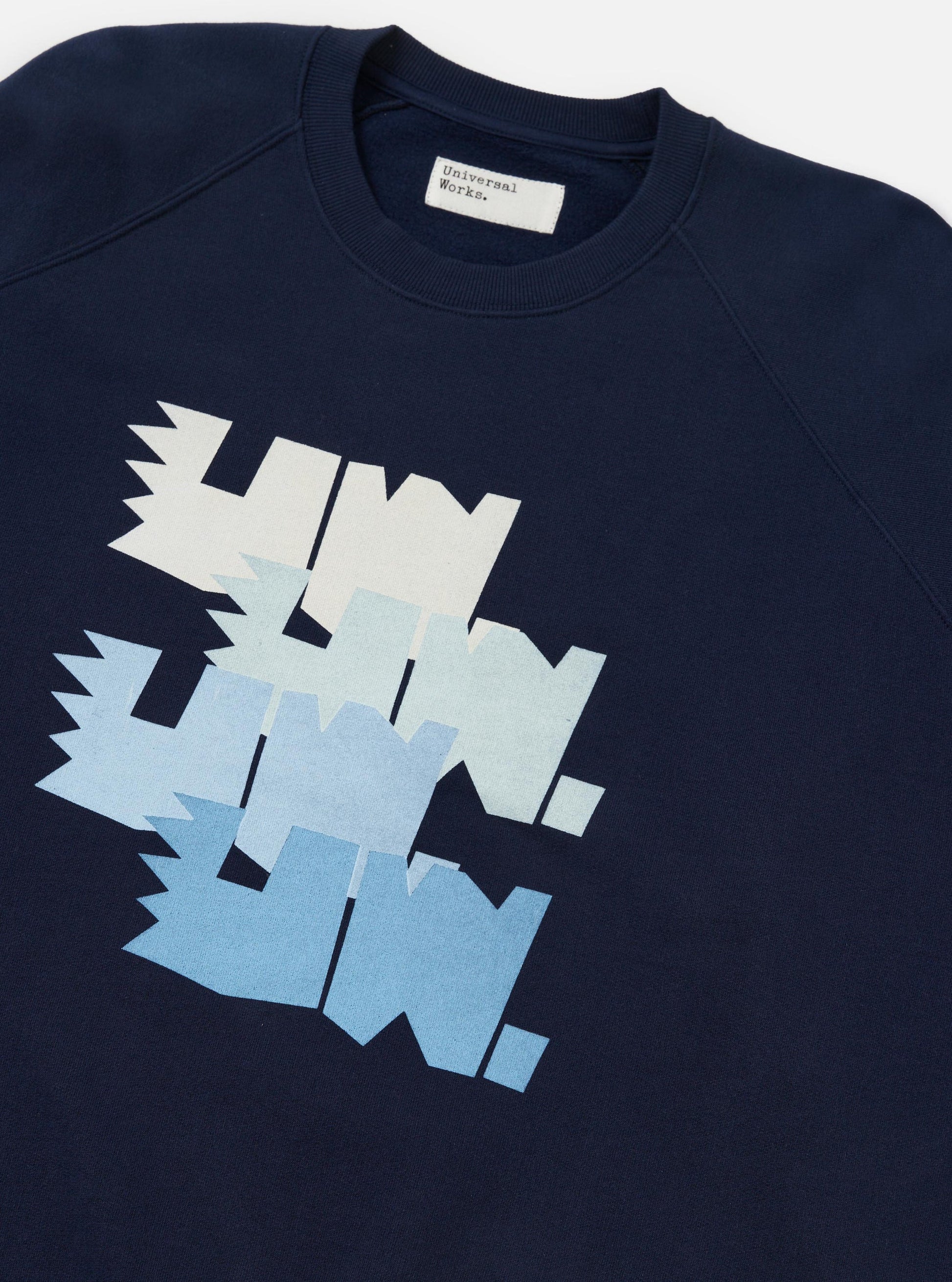 Universal Brush Back Sweat FM Raglan Sweatshirt - Navy