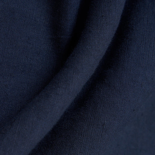 Linen Cotton Shirting Bakers Overshirt - Navy