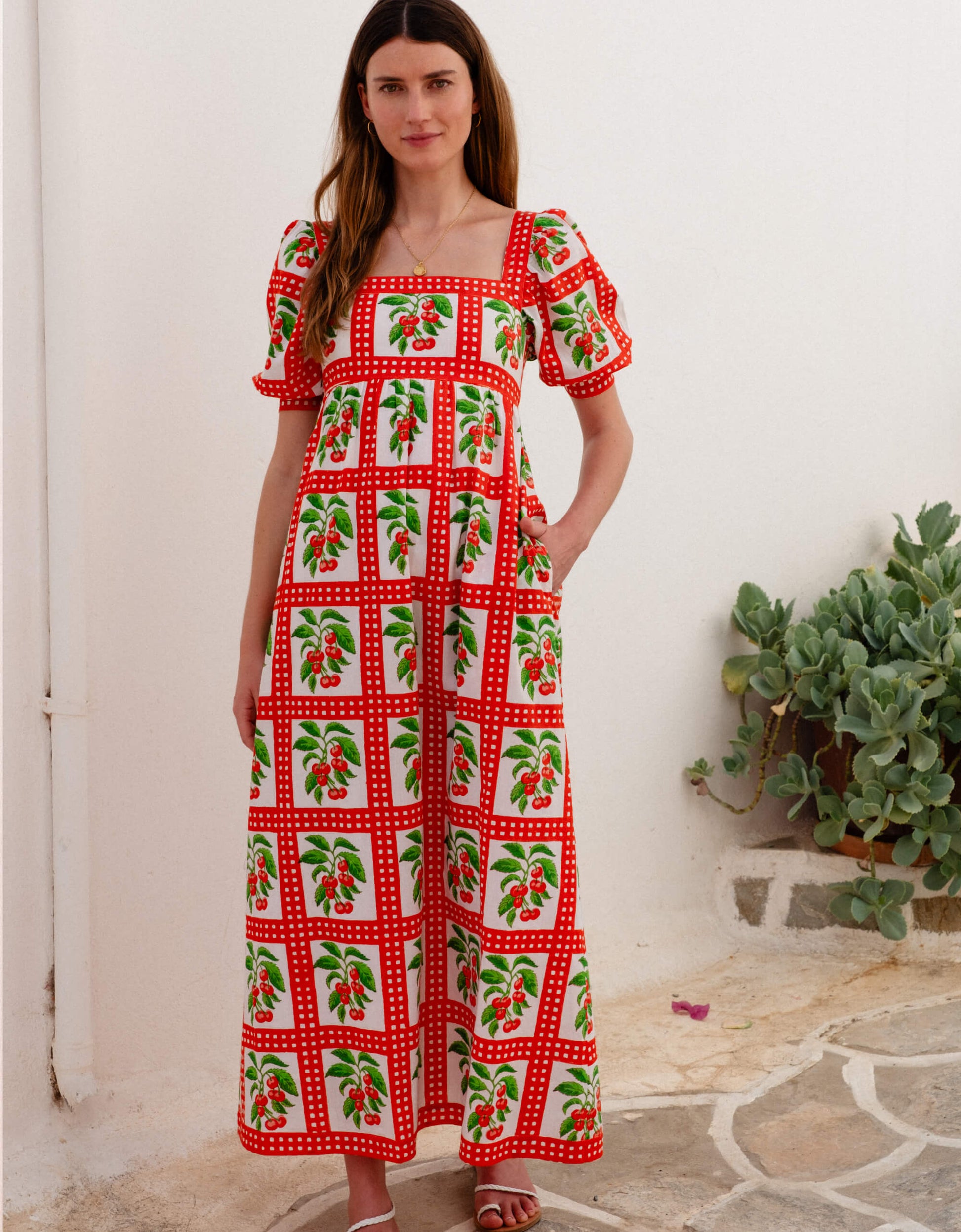 Pink Elizabeth Dress -  Cherry Picnic