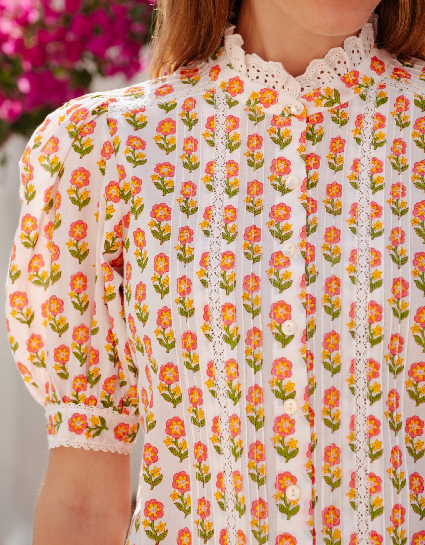Vera Blouse - Pink Floret