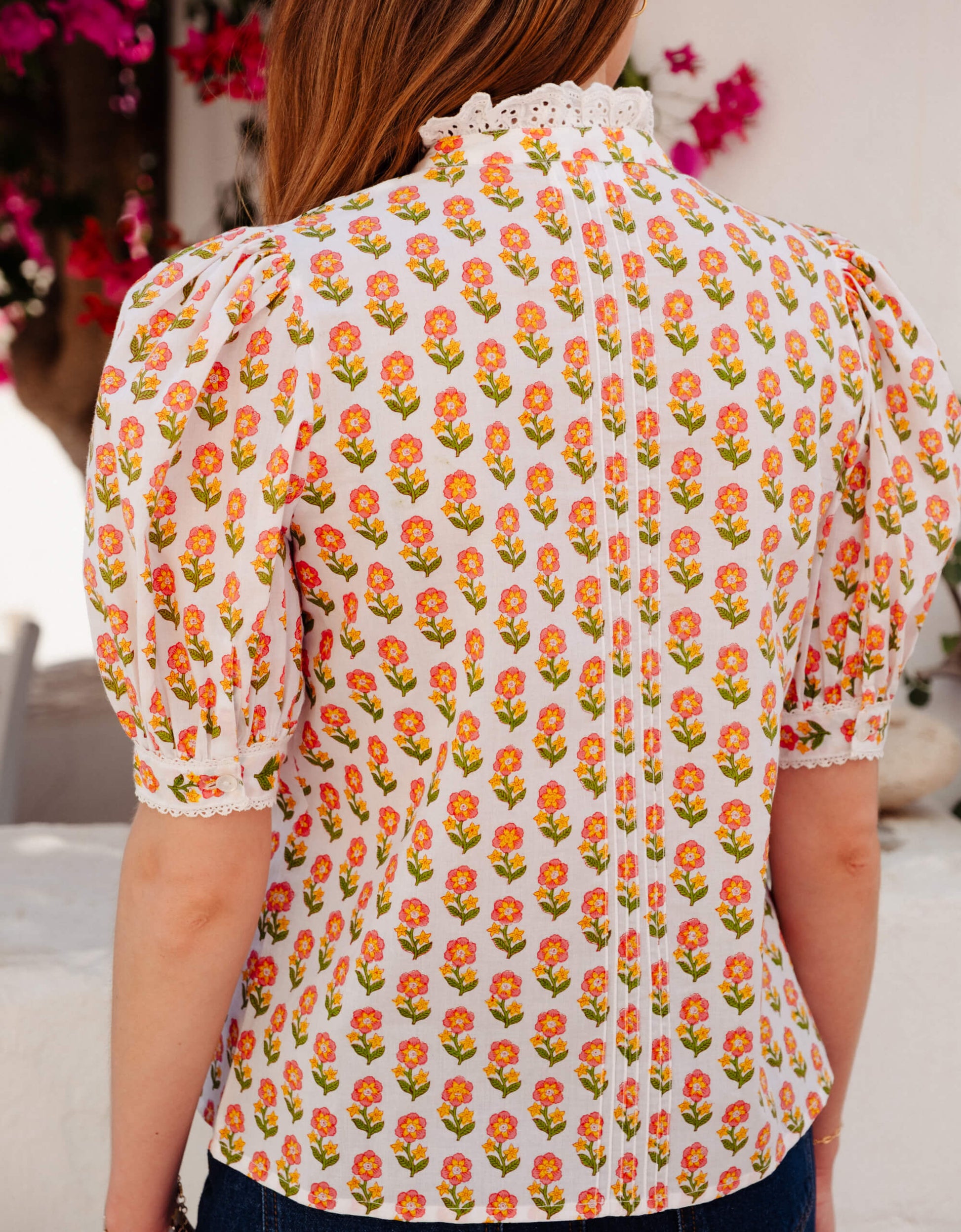 Pink Vera Blouse - Pink Floret