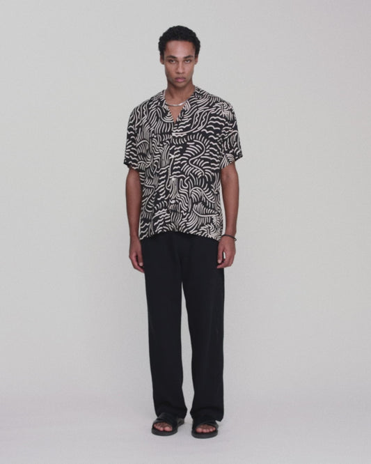 Tar Lorenzo Viscose Shirt - Black