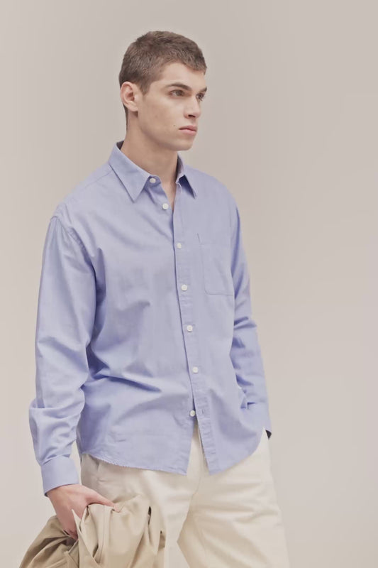 Deon - Chambray shirt - Blue Quartz
