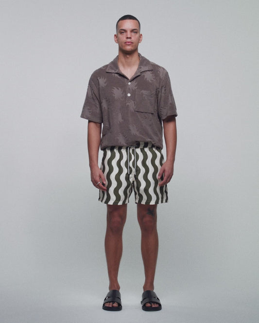 Forest Wave Swim Shorts - Green
