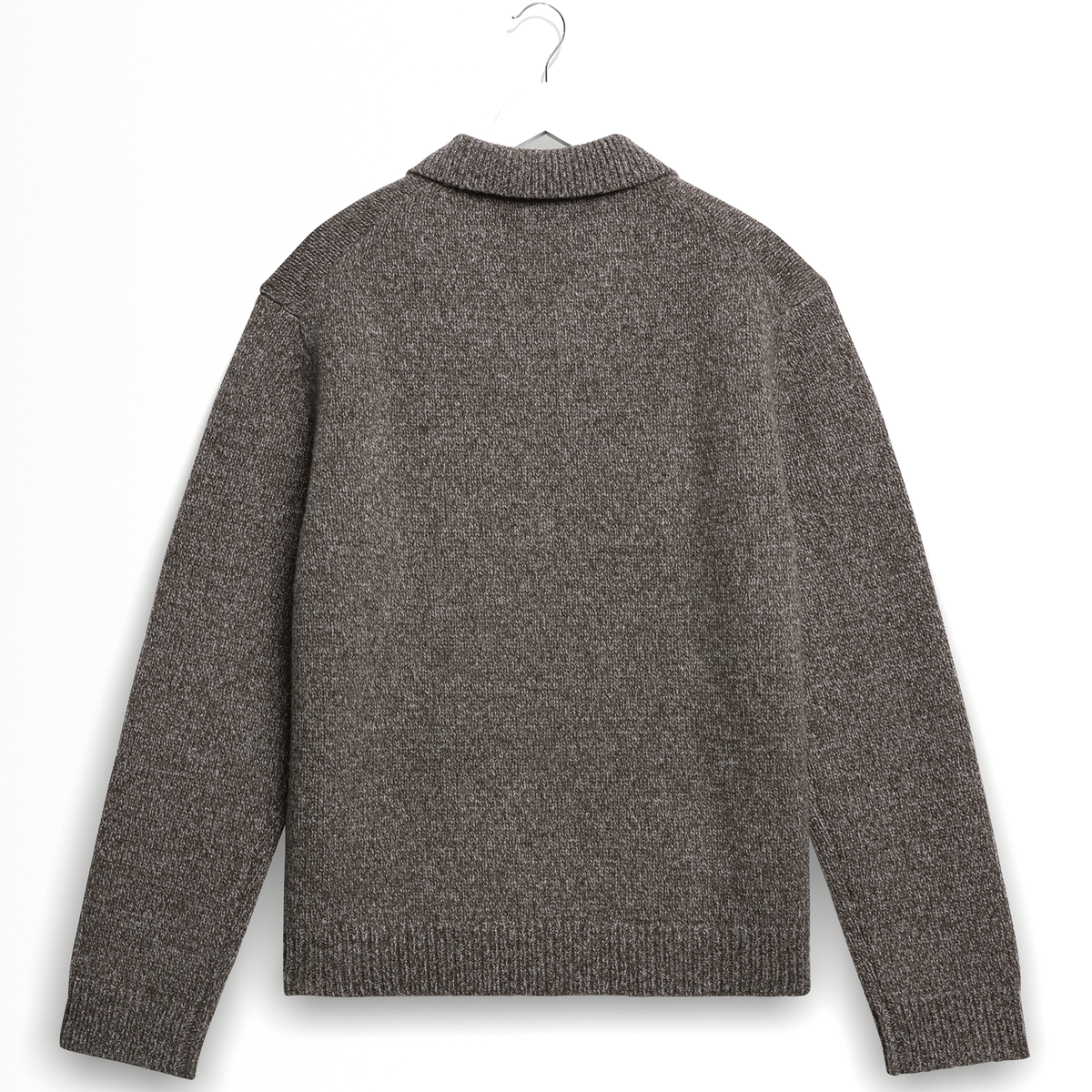 Alpha Zip L/S Polo - Twist Fleck Wool