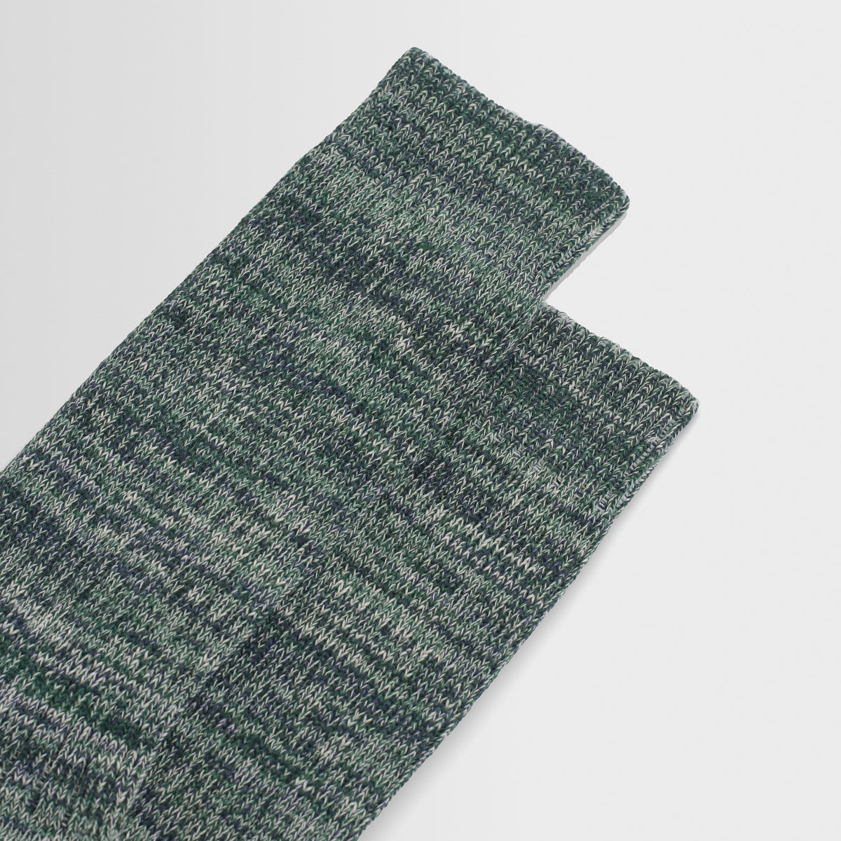 Wax Sandwell Twisted Cotton Socks - Ecru And Green