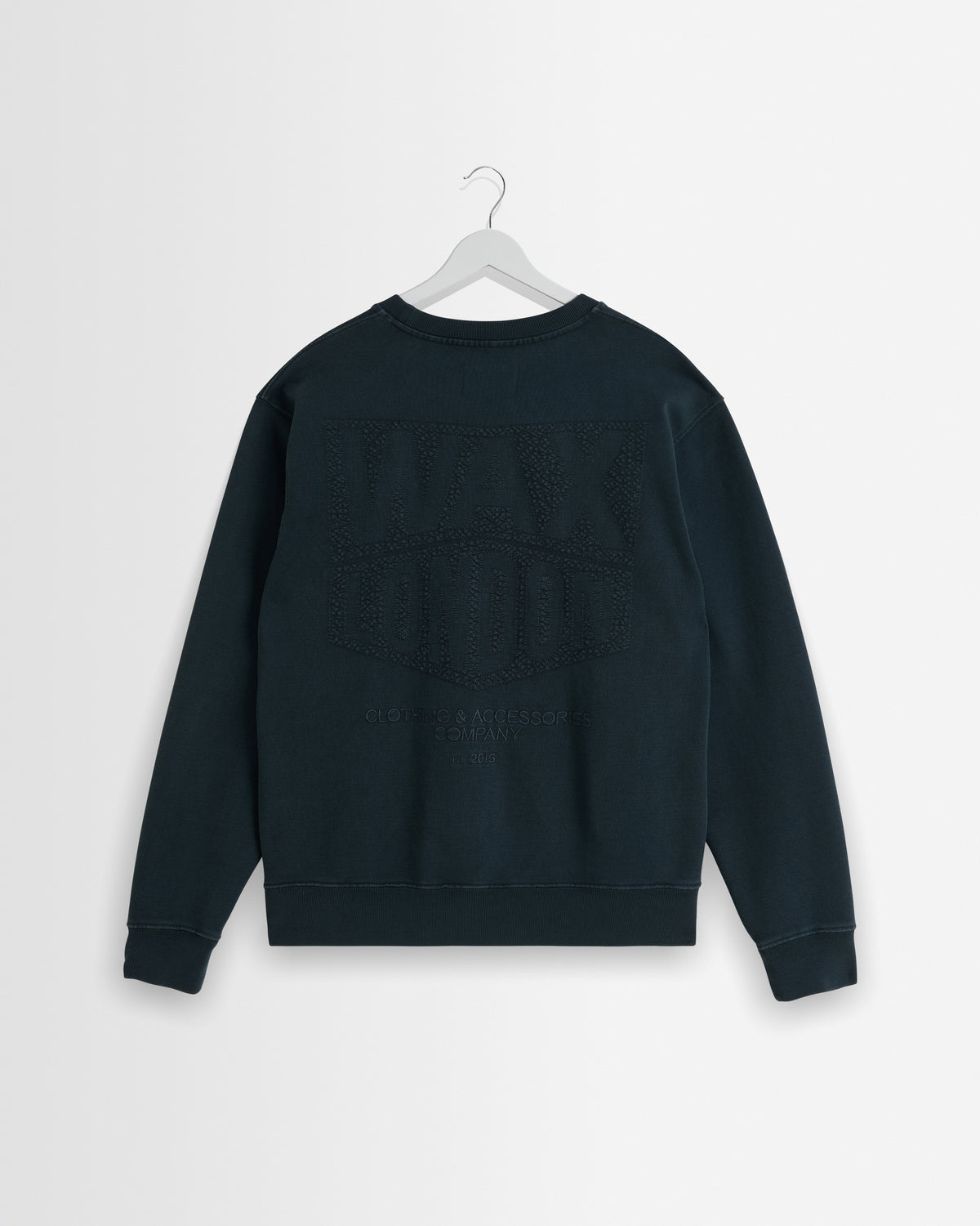 Sidney Embroidered Brushed Cotton Sweatshirt - Washed Black