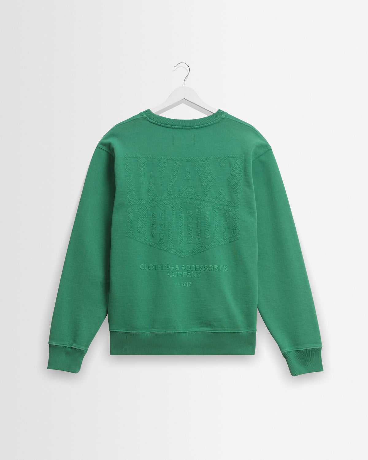 Sidney Embroidered Brushed Cotton Sweatshirt - Washed Green