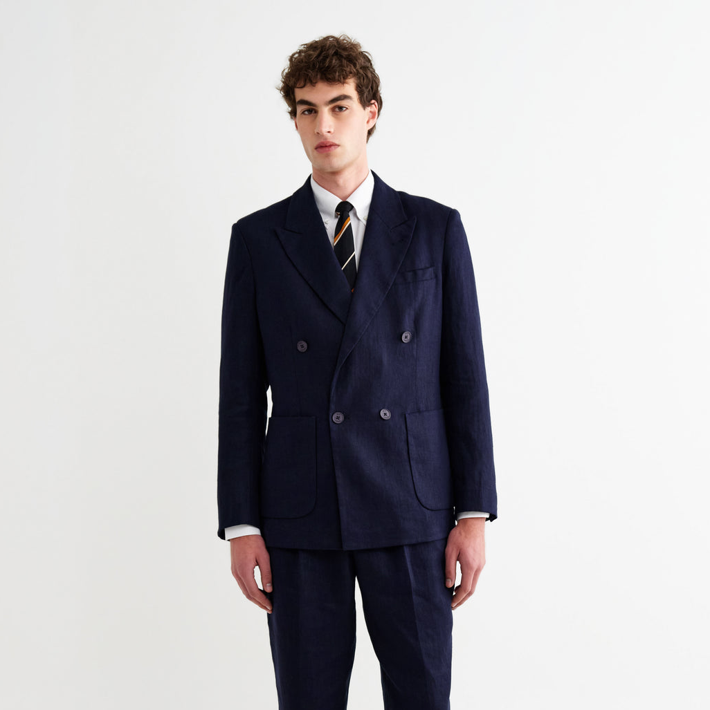 Vigo Linen Blazer - Navy