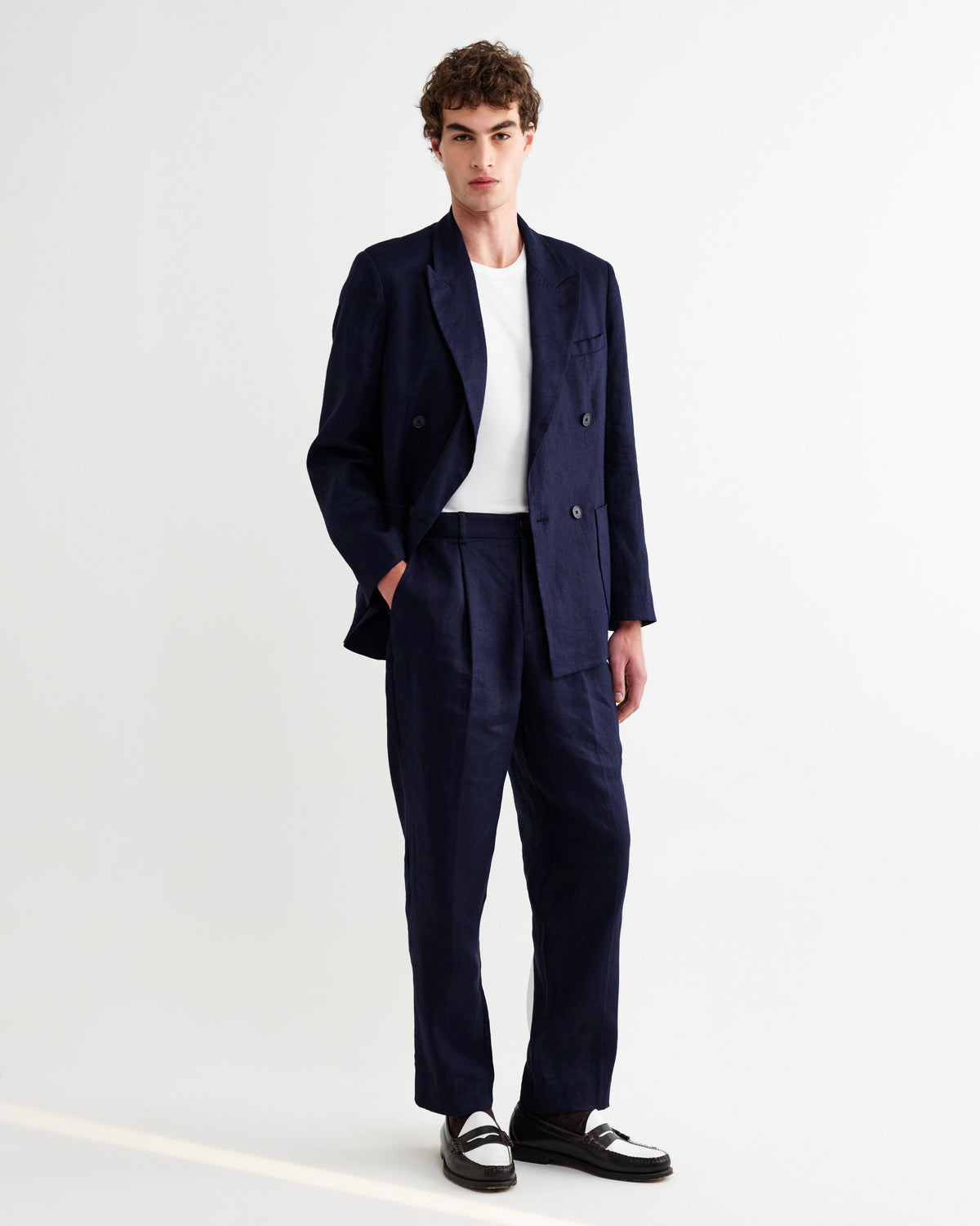 Vigo Linen Blazer - Navy