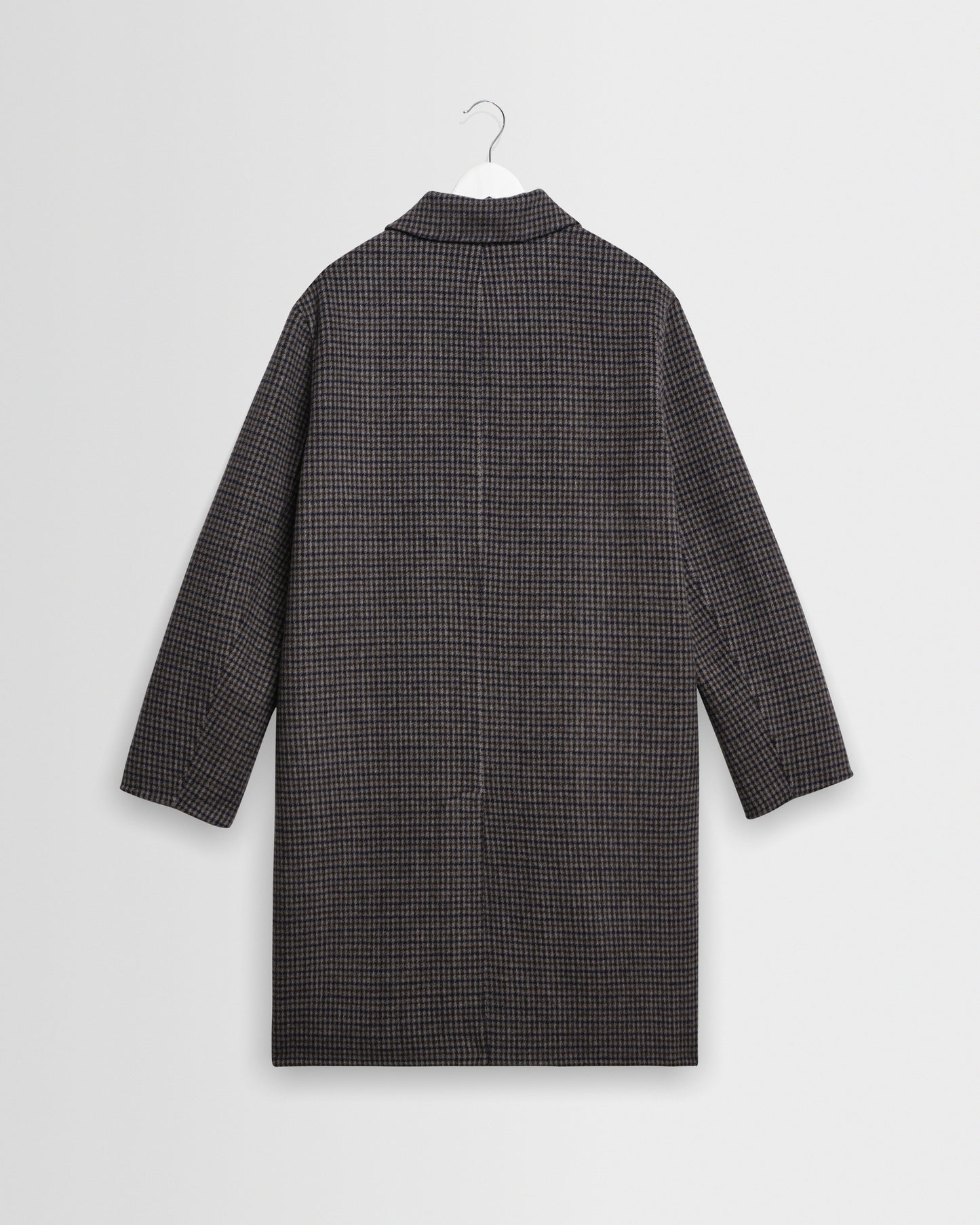 Stan Coat Double Face Check - Navy / Brown