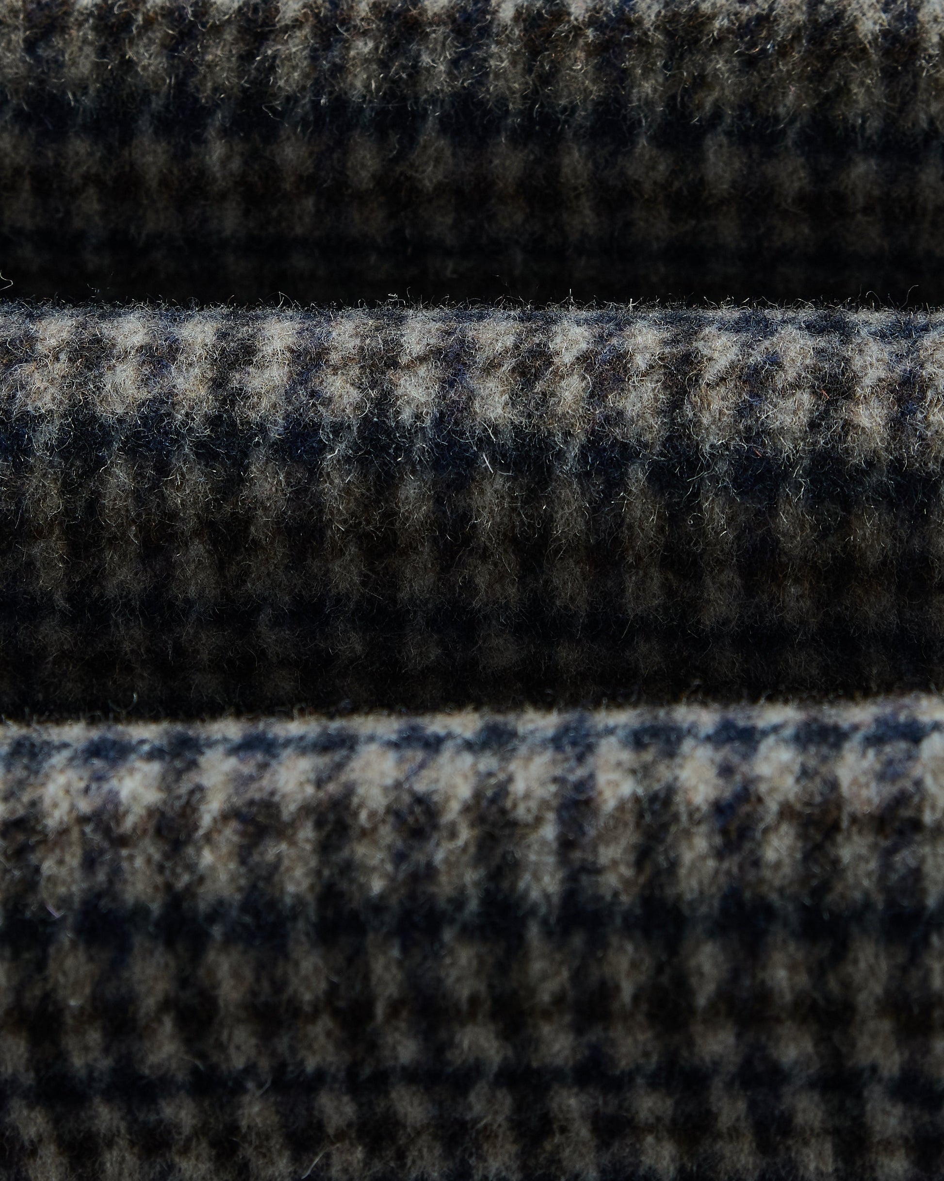 Wax Stan Coat Double Face Check - Navy / Brown