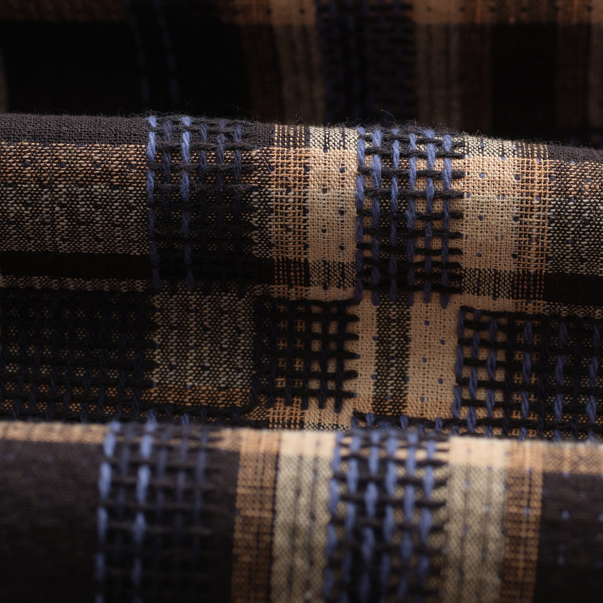 Whiting Overshirt Glitch Check - Natural / Navy