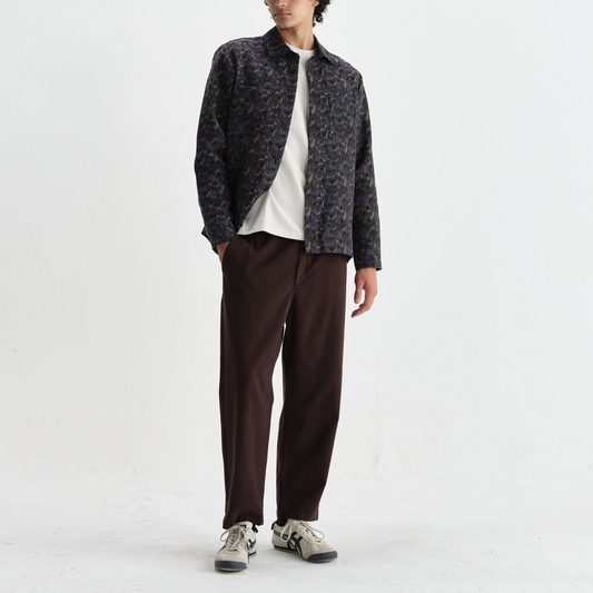Whiting Overshirt Camo Jacquard - Navy