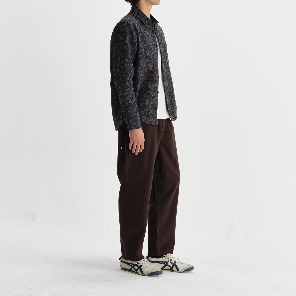 Whiting Overshirt Camo Jacquard - Navy