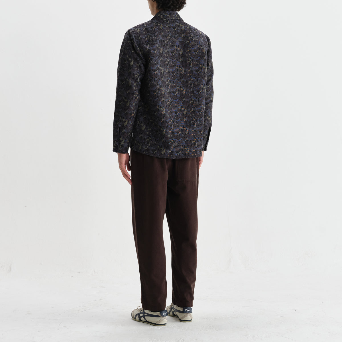 Whiting Overshirt Camo Jacquard - Navy