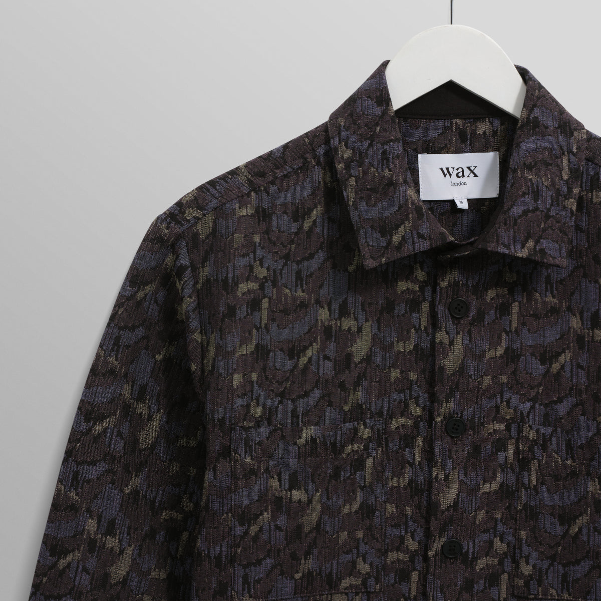 Whiting Overshirt Camo Jacquard - Navy