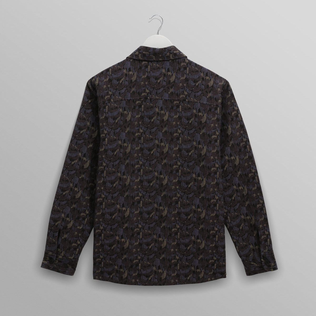 Whiting Overshirt Camo Jacquard - Navy